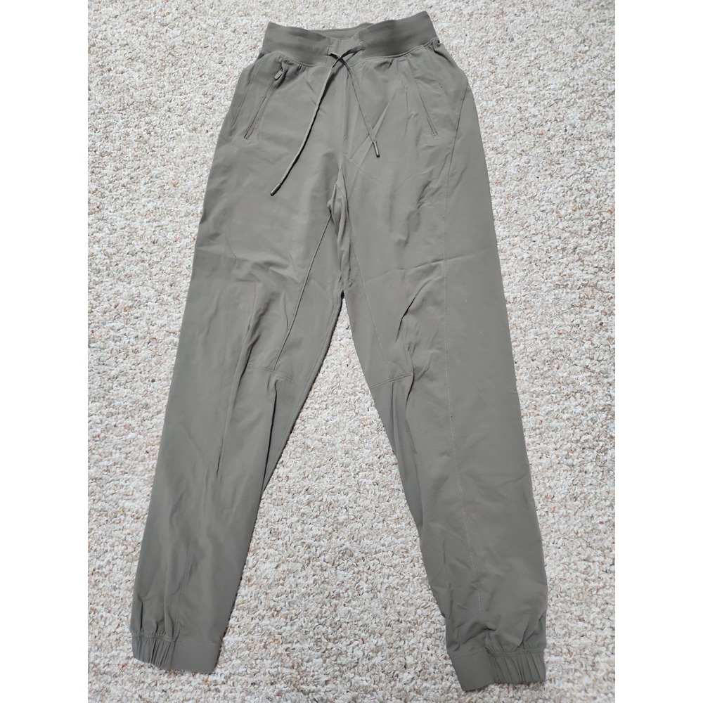 Lululemon Women's License To Train Jogger Size 2 Taupe Pockets Drawstring 24x29*